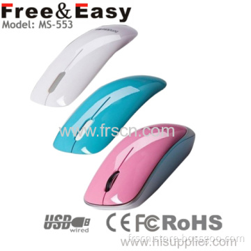 Colorful Slim Wired Usb Mouse 